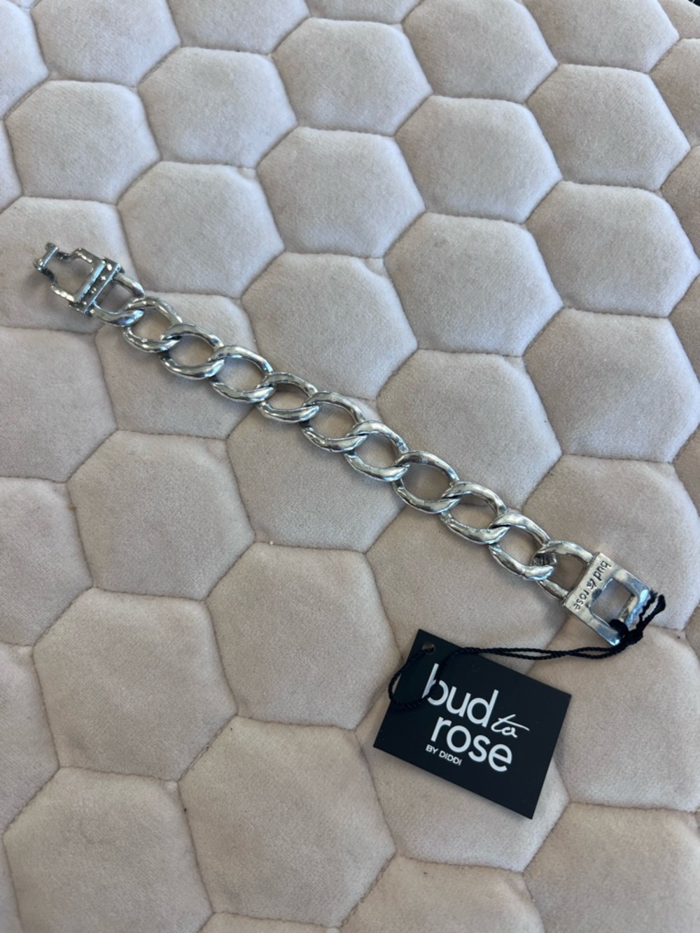 Diddi Bud to Rose Silver tone  Chain Link Bracelet